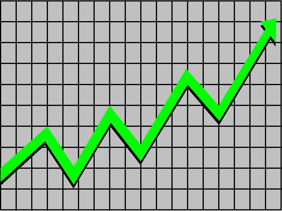 flèche en croissance